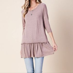 Ruffled Bottom Tunic Top